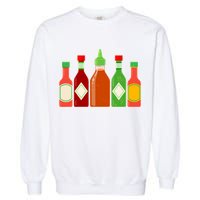 Hot Sauce Bottle Collection Garment-Dyed Sweatshirt