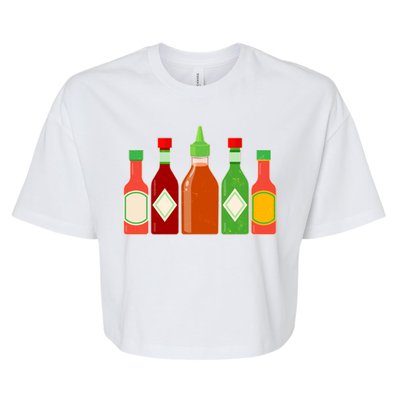 Hot Sauce Bottle Collection Bella+Canvas Jersey Crop Tee