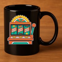 Hot Shot Slot Machine 11oz C Handle Ceramic Mug
