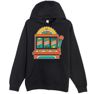 Hot Shot Slot Machine Premium Pullover Hoodie