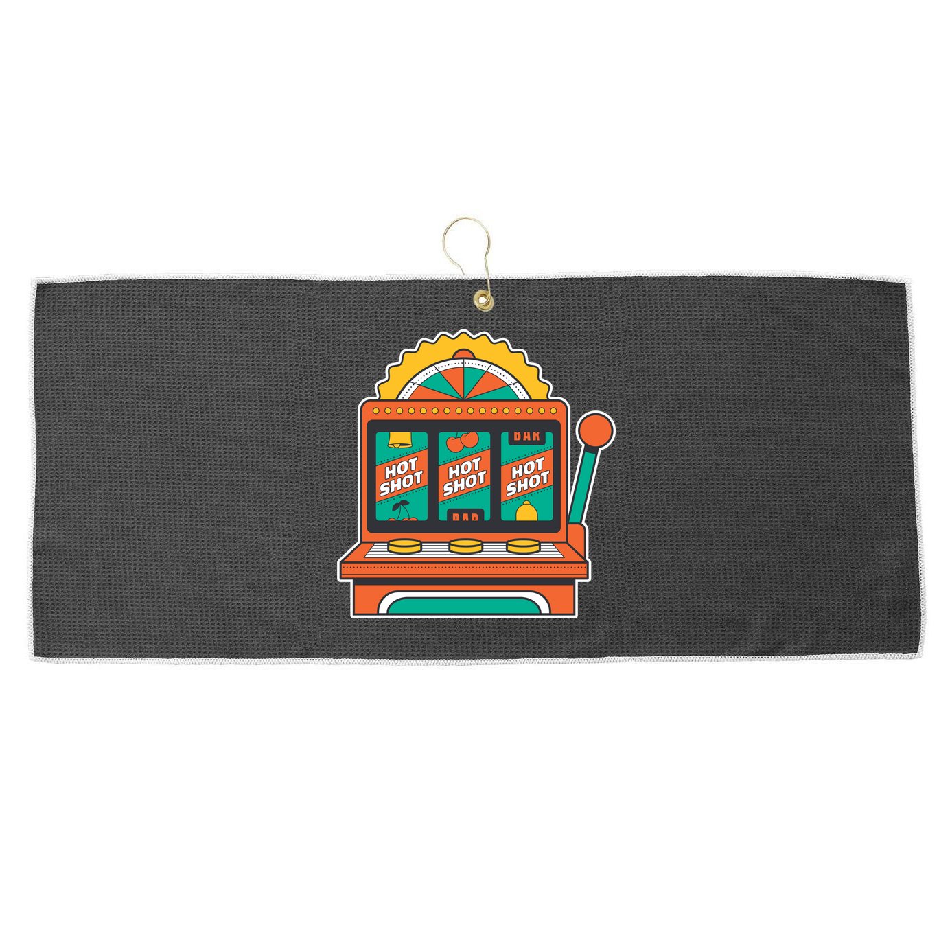 Hot Shot Slot Machine Large Microfiber Waffle Golf Towel