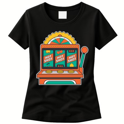Hot Shot Slot Machine Womens T-Shirt