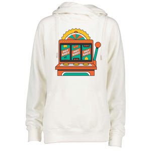 Hot Shot Slot Machine Womens Funnel Neck Pullover Hood