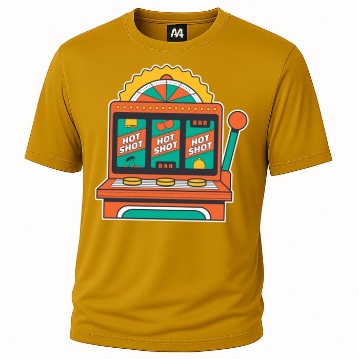 Hot Shot Slot Machine Cooling Performance Crew T-Shirt