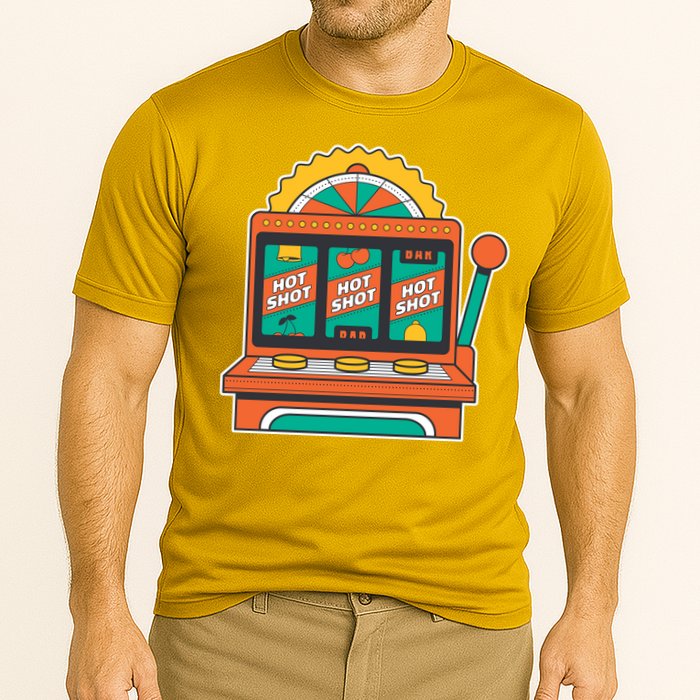 Hot Shot Slot Machine Cooling Performance Crew T-Shirt