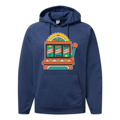 Hot Shot Slot Machine Performance Fleece Hoodie