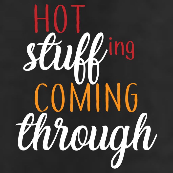 Hot Stuff Coming Through Thanksgiving 7 Panel Mesh Trucker Snapback Hat