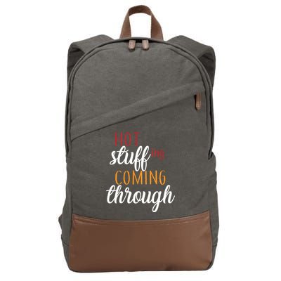 Hot Stuff Coming Through Thanksgiving Cotton Canvas Backpack