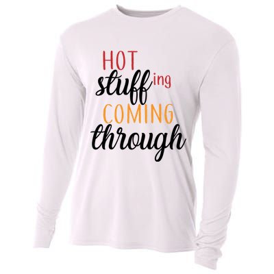Hot Stuff Coming Through Thanksgiving Cooling Performance Long Sleeve Crew