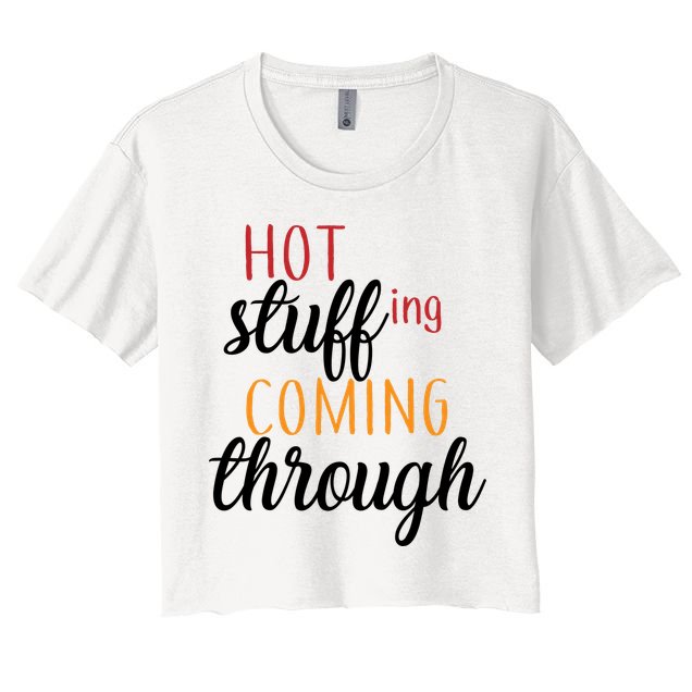Hot Stuff Coming Through Thanksgiving Crop Top
