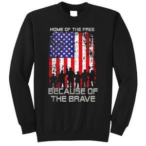 Home Of The Free Because Of The Brave Patriotic Veterans Sweatshirt