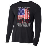 Home Of The Free Because Of The Brave Patriotic Veterans Cooling Performance Long Sleeve Crew