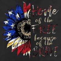 Home Of The Free Because Of The Brave 7 Panel Mesh Trucker Snapback Hat