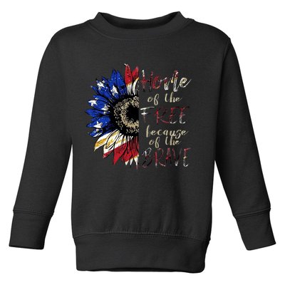Home Of The Free Because Of The Brave Toddler Sweatshirt