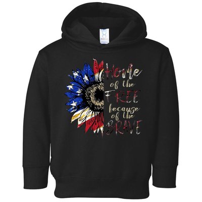 Home Of The Free Because Of The Brave Toddler Hoodie