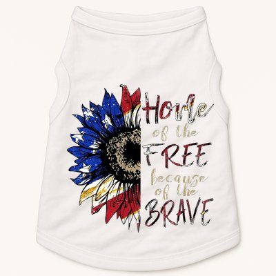 Home Of The Free Because Of The Brave Doggie Tank