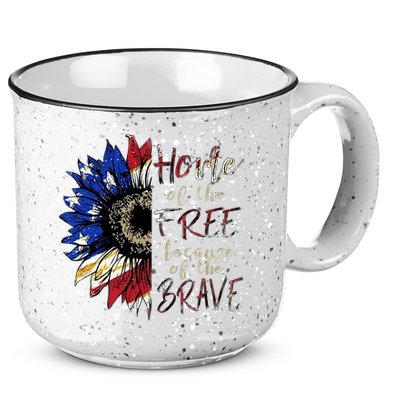 Home Of The Free Because Of The Brave 15oz Campfire Ceramic Mug