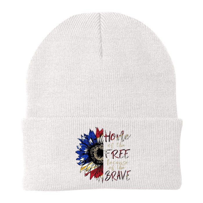Home Of The Free Because Of The Brave Beanie