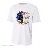Home Of The Free Because Of The Brave Youth Performance Sprint T-Shirt