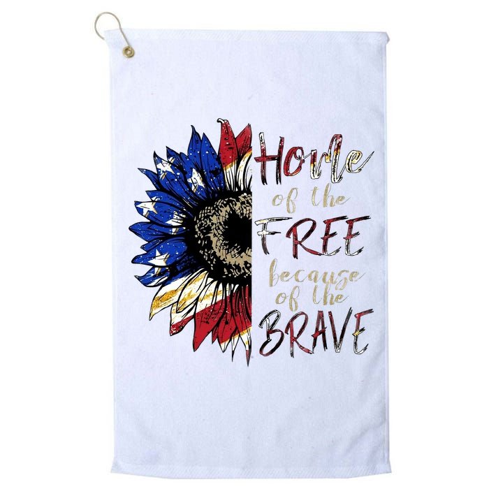 Home Of The Free Because Of The Brave Golf Towel