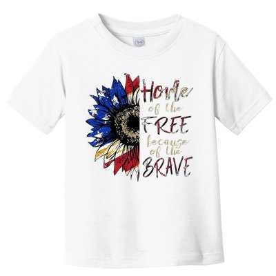 Home Of The Free Because Of The Brave Toddler T-Shirt