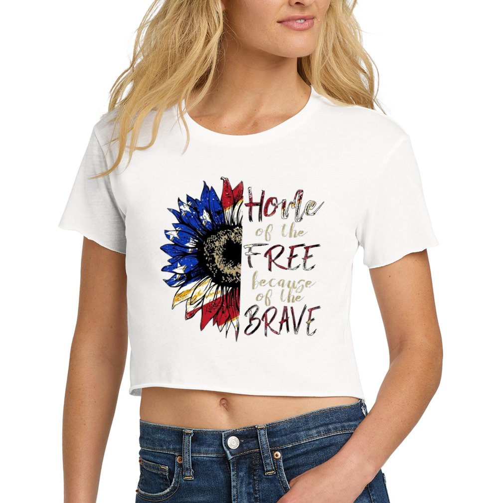 Home Of The Free Because Of The Brave Crop Top