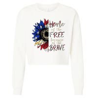 Home Of The Free Because Of The Brave Cropped Pullover Crew