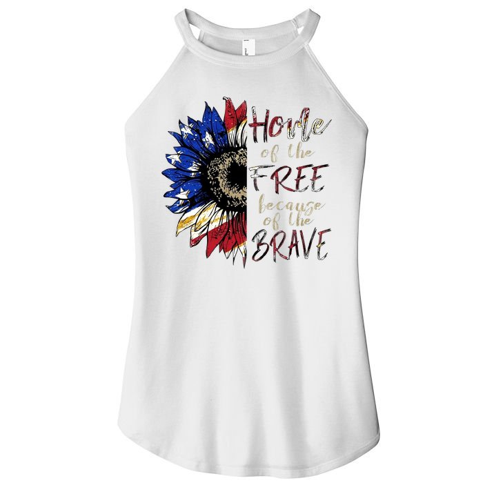 Home Of The Free Because Of The Brave Women's Perfect Tri Rocker Tank