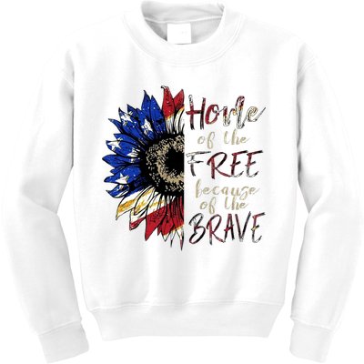 Home Of The Free Because Of The Brave Kids Sweatshirt