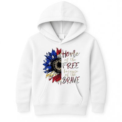 Home Of The Free Because Of The Brave Kids Hoodie