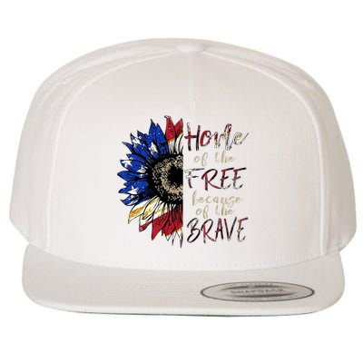 Home Of The Free Because Of The Brave Wool Snapback Cap