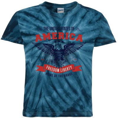 Home Of The Brave Kids Tie-Dye T-Shirt