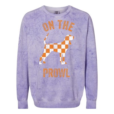 Hound On The Prowl Tennessee Dog TN Home State Volunteers Colorblast Crewneck Sweatshirt