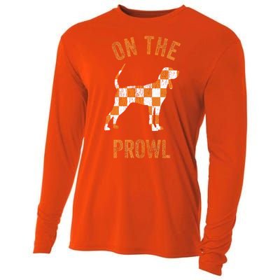 Hound On The Prowl Tennessee Dog TN Home State Volunteers Cooling Performance Long Sleeve Crew