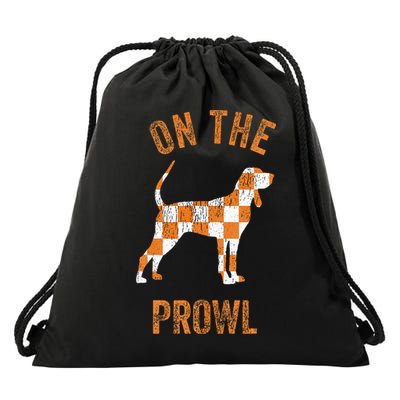 Hound On The Prowl Tennessee Dog TN Home State Volunteers Drawstring Bag