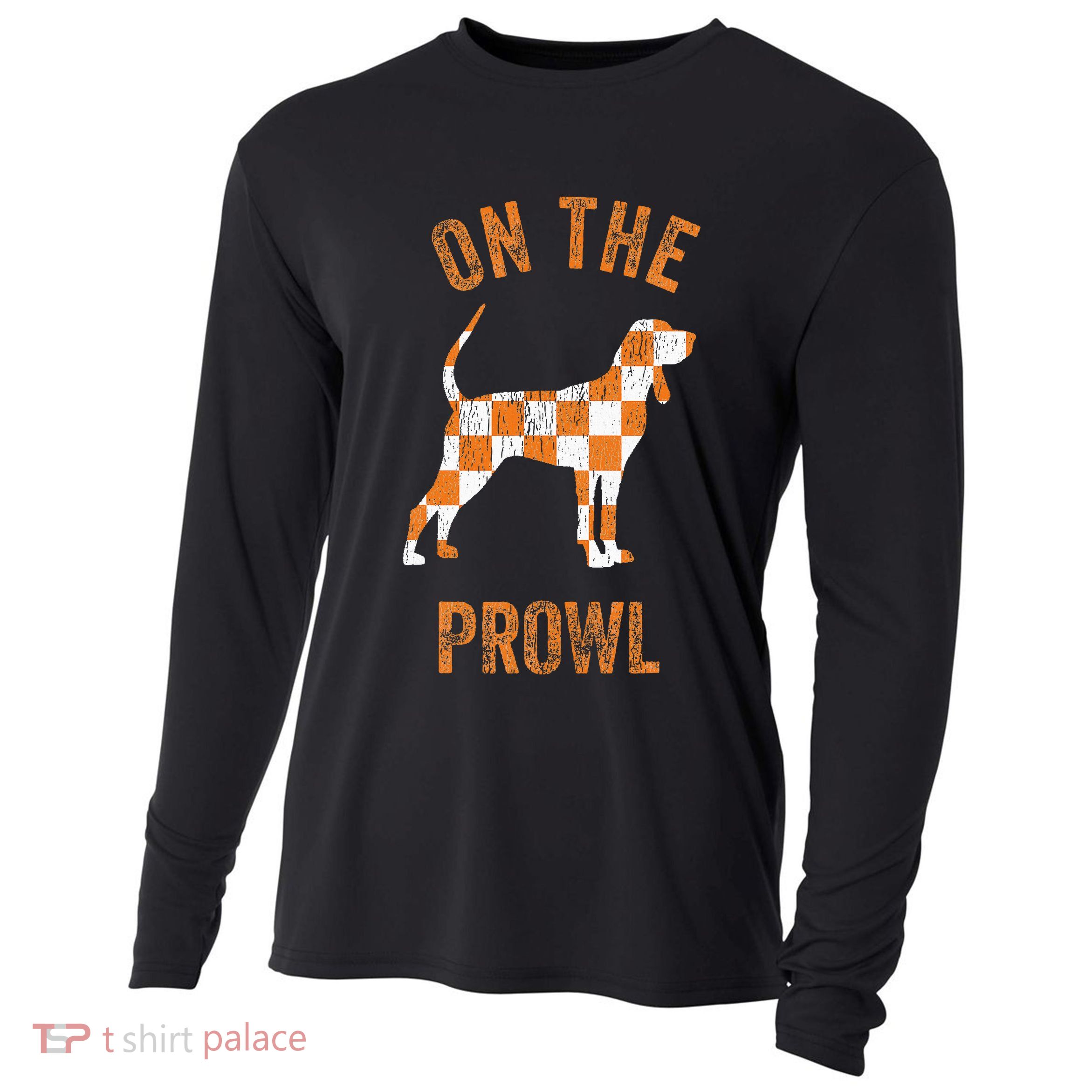 Hound On The Prowl Tennessee Dog TN Home State Volunteers Cooling Performance Long Sleeve Crew