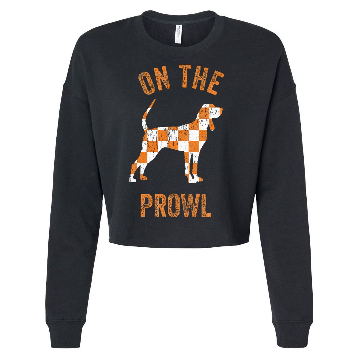 Hound On The Prowl Tennessee Dog TN Home State Volunteers Cropped Pullover Crew