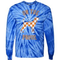 Hound On The Prowl Tennessee Dog TN Home State Volunteers Tie-Dye Long Sleeve Shirt