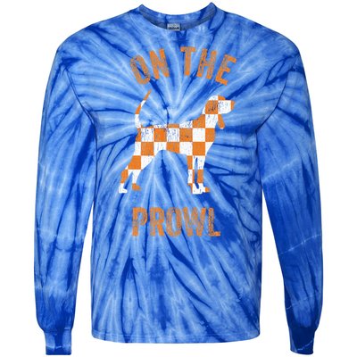 Hound On The Prowl Tennessee Dog TN Home State Volunteers Tie-Dye Long Sleeve Shirt