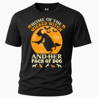 Home Of The Wicked Witch And Her Pack Of Dog Funny Halloween Cooling Performance Crew T-Shirt