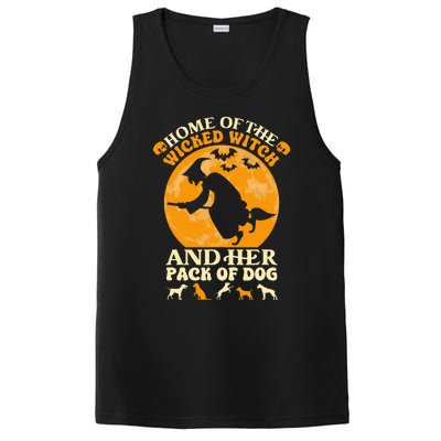 Home Of The Wicked Witch And Her Pack Of Dog Funny Halloween PosiCharge Competitor Tank