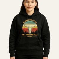 He Owns The Cattle On A Thousand Hills Bull Skull Christian Hoodie