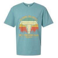 He Owns The Cattle On A Thousand Hills Bull Skull Christian Sueded Cloud Jersey T-Shirt