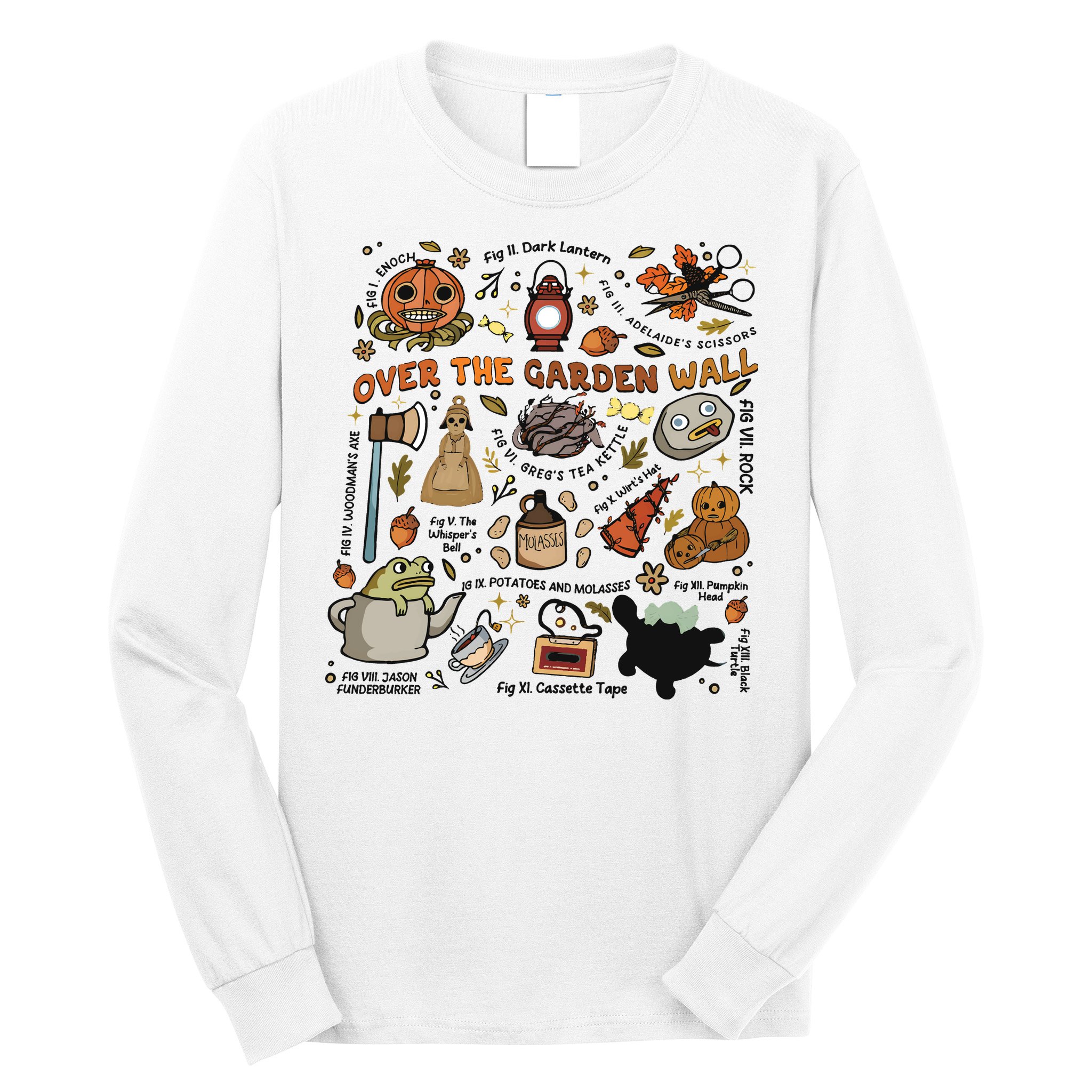 Halloween Over The Garden Wall Pumpkin Long Sleeve Shirt