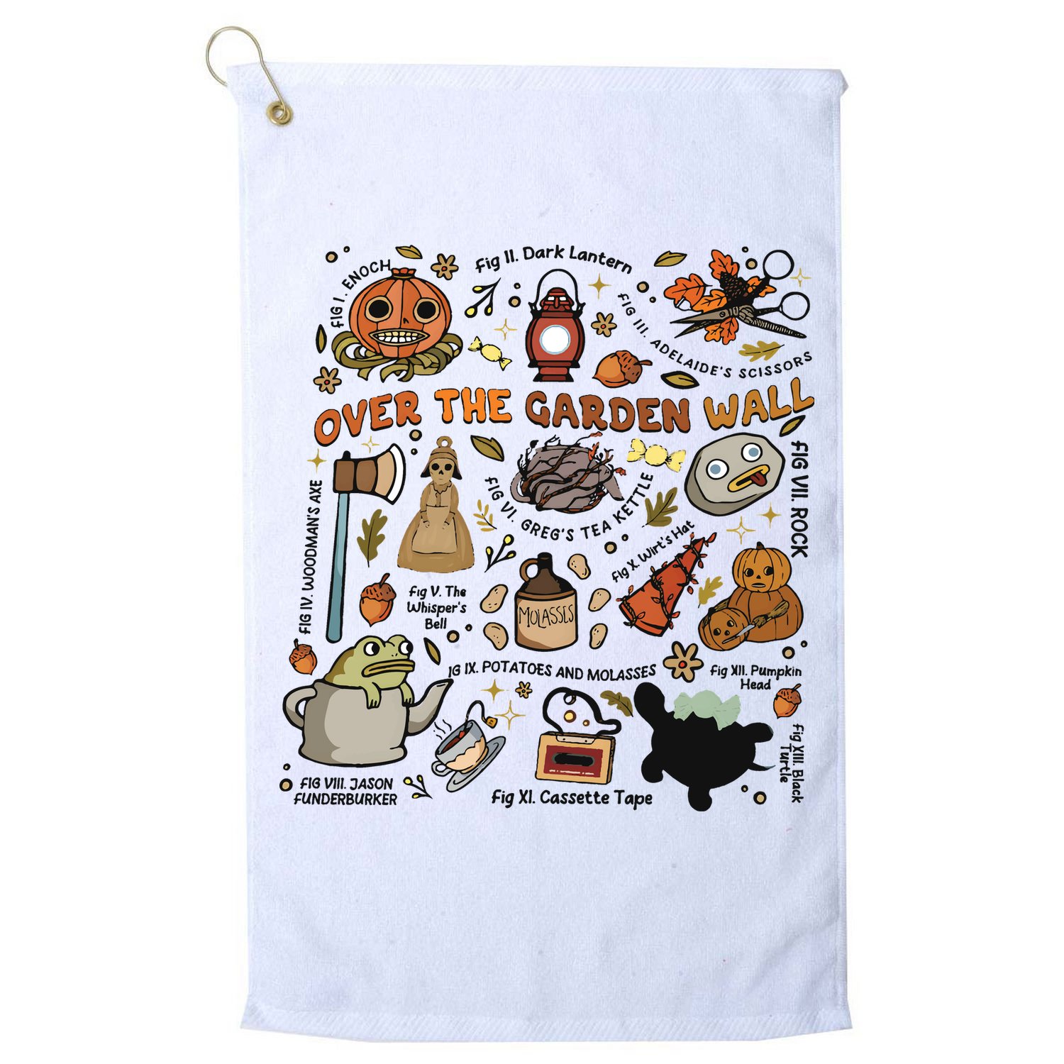 Halloween Over The Garden Wall Pumpkin Golf Towel
