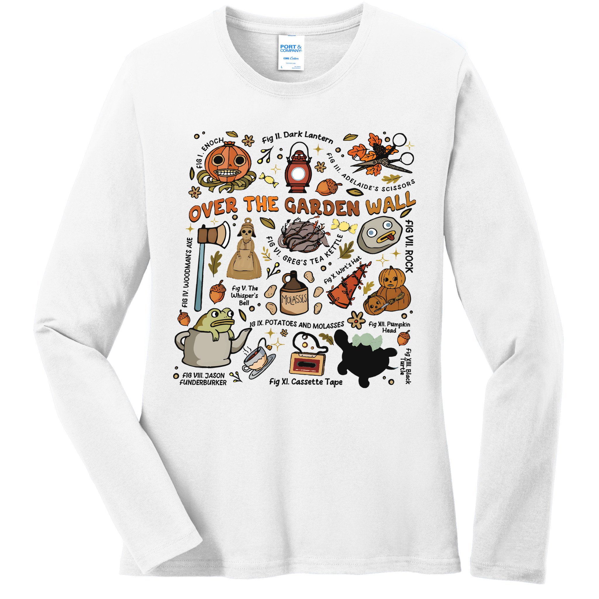 Halloween Over The Garden Wall Pumpkin Ladies Long Sleeve Shirt