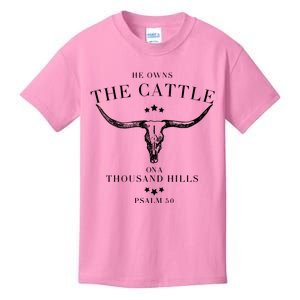 He Owns The Cattle On A Thousand Hills Kids T-Shirt