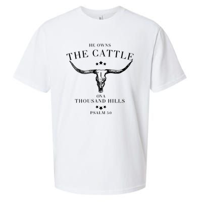 He Owns The Cattle On A Thousand Hills Sueded Cloud Jersey T-Shirt