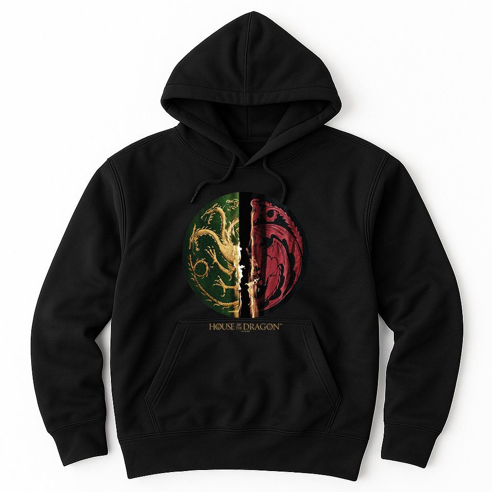 H.O.U.S.E Of The Dragon Green Vs Black H.O.U.S.E Targaryen Emblem Hoodie