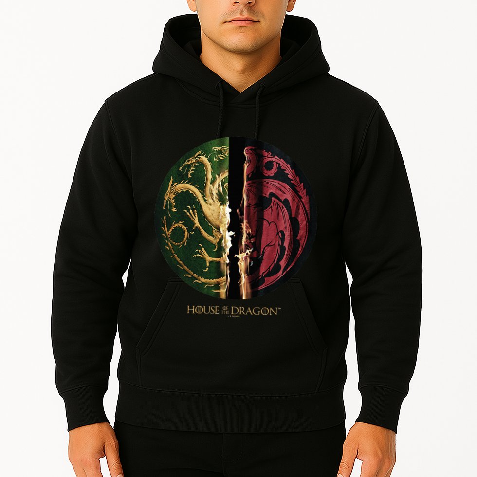 H.O.U.S.E Of The Dragon Green Vs Black H.O.U.S.E Targaryen Emblem Hoodie